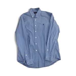 Men's Blue Checkered Ralph Lauren Shirt

*small blemish on right arm sleeve